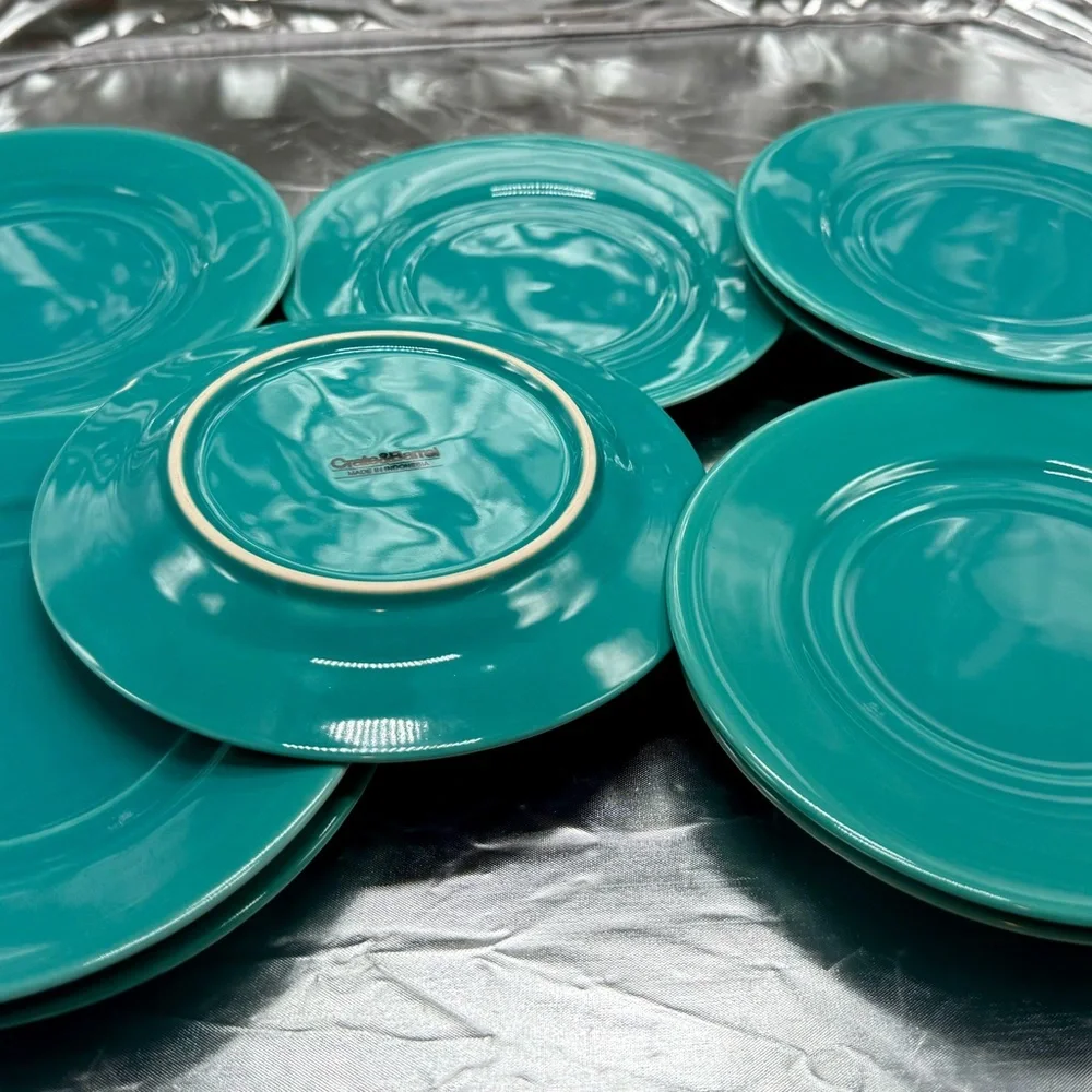 Crate&Barrel Aqua Plate Collection